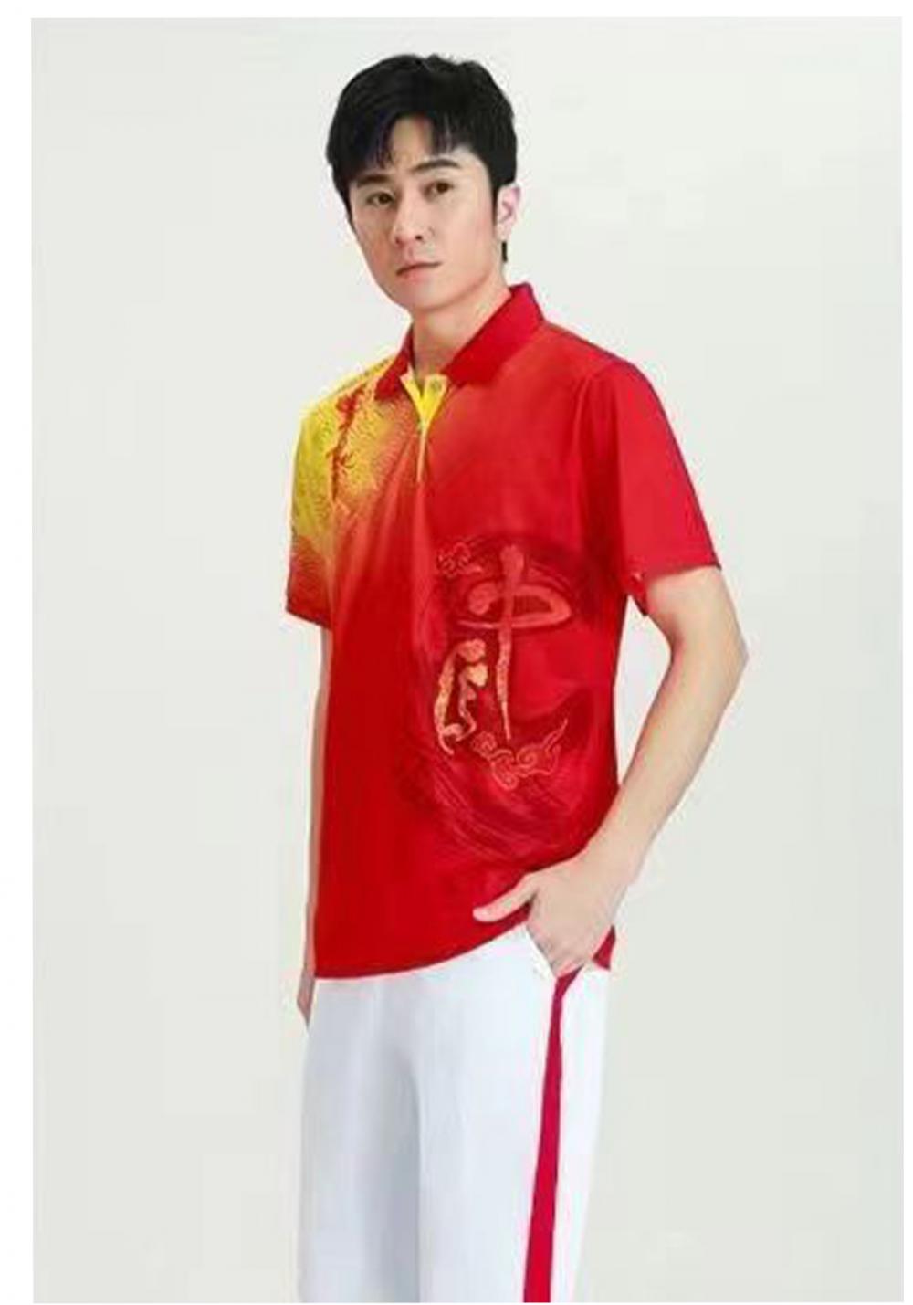 66013#66012# Quick-drying breathable style New Chinese style short-sleeved T-shirt short-sleeved lapel