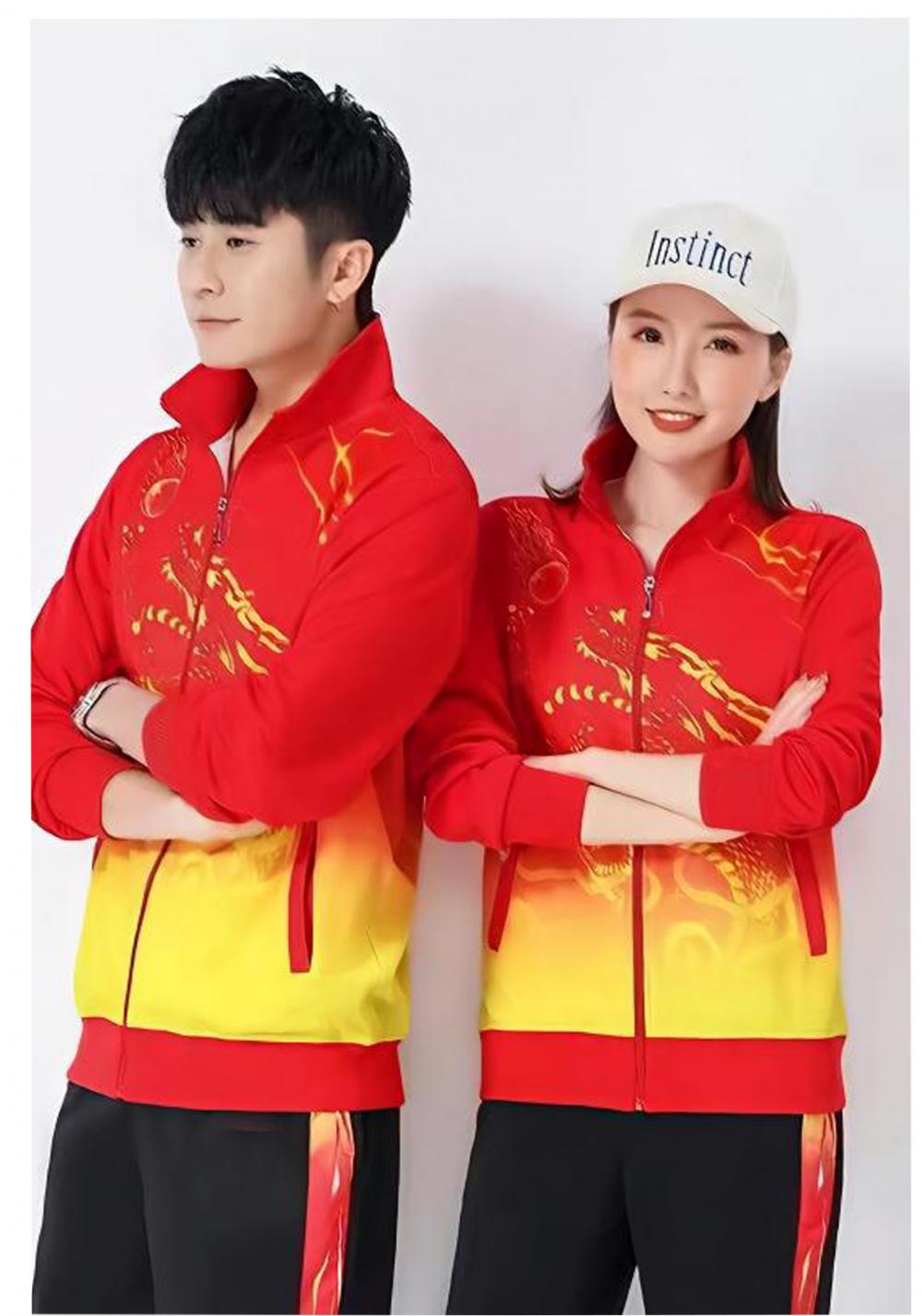 5018#5019# Quick-drying breathable dragon pattern jacket long-sleeved jacket