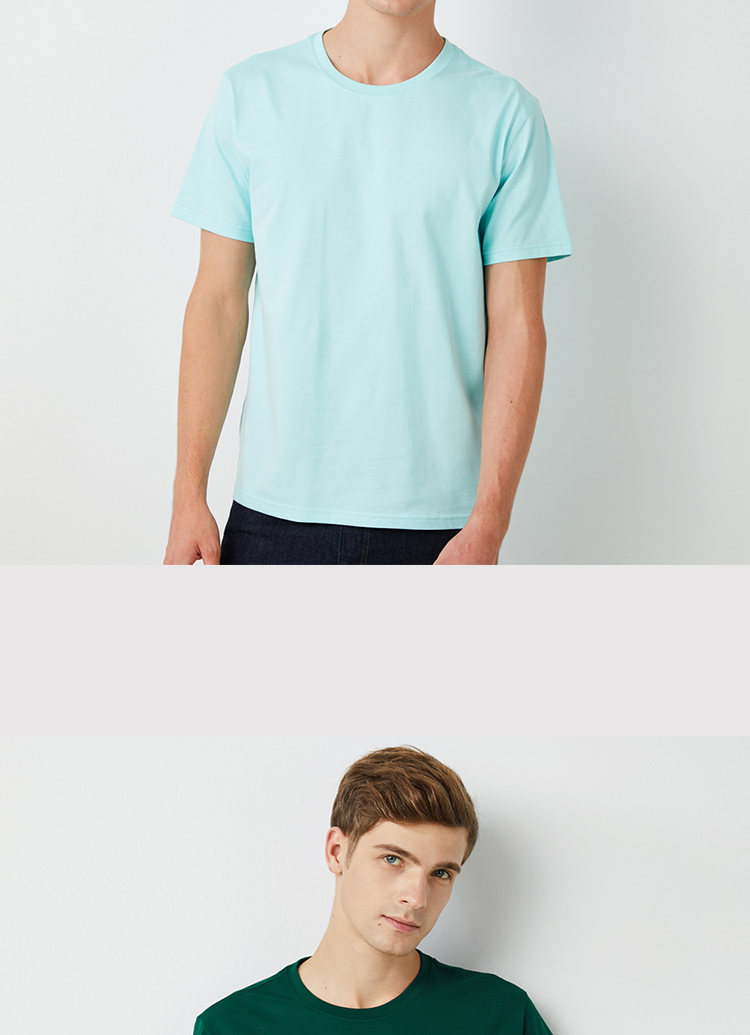 High-end Xinjiang pure cotton round neck short-sleeved T-shirt general style C05-5900