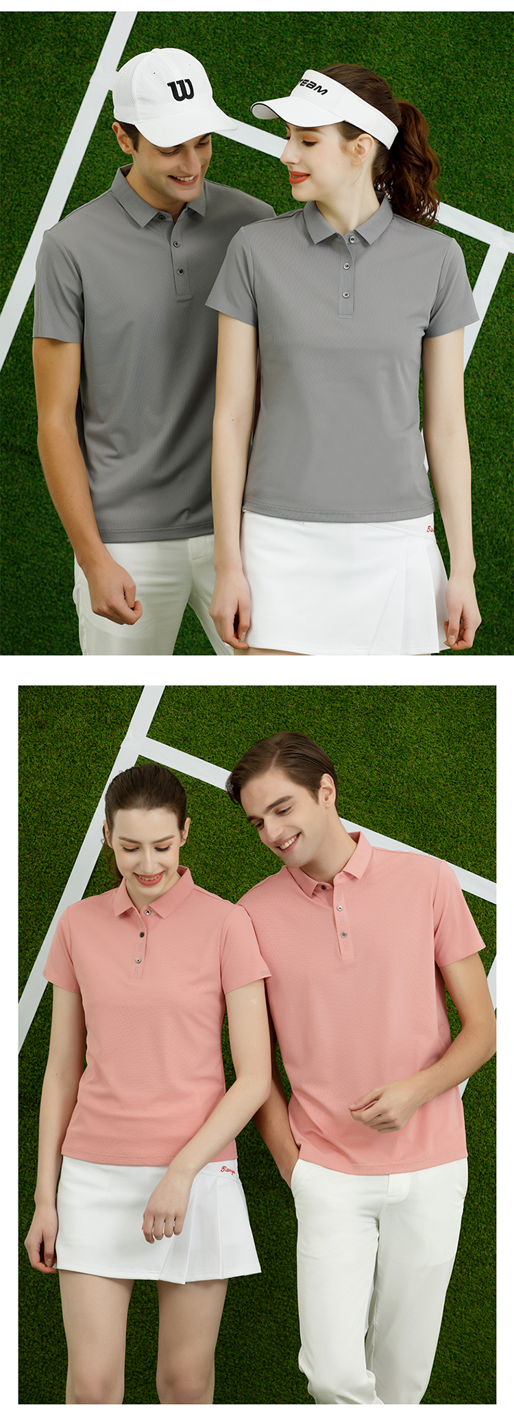 160g warp knitted small grid sports lapel short-sleeved POLO shirt universal style GJ11-98668