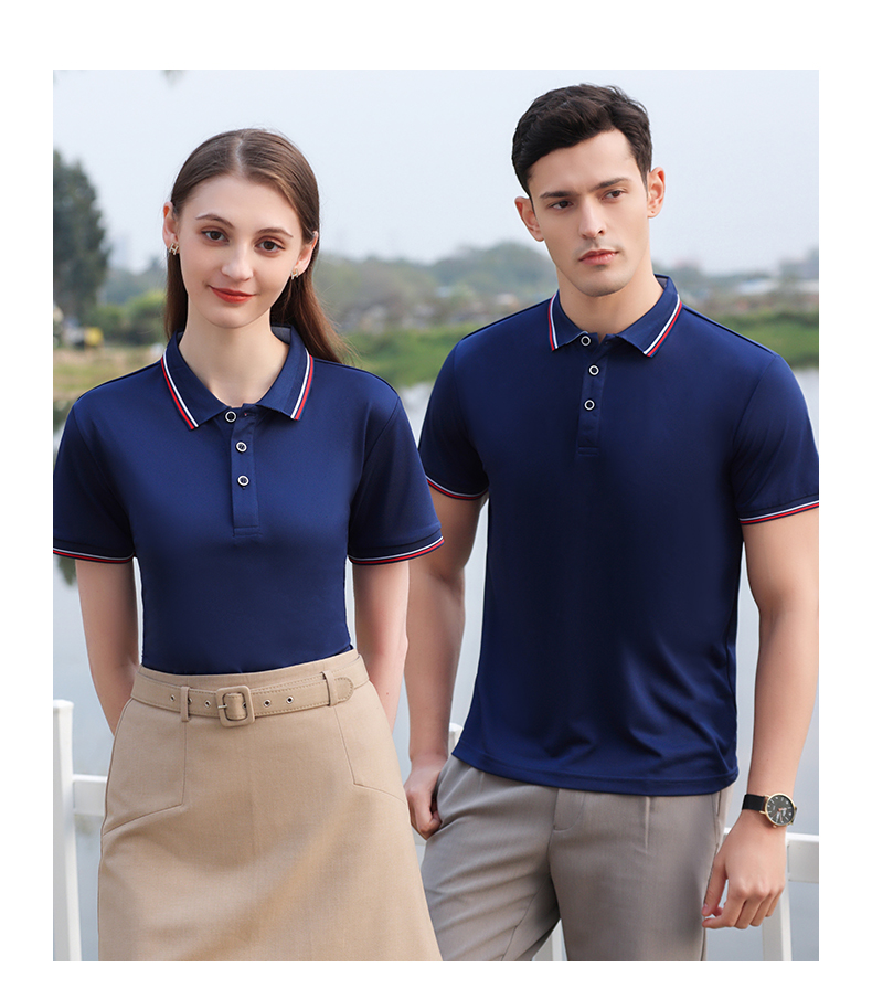 190g ice silk cotton lapel short-sleeved POLO shirt GT5-9166