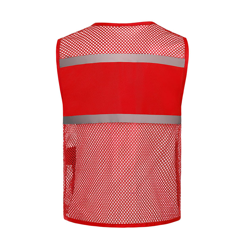 Two pockets fishing net reflective vest GJ57-8009