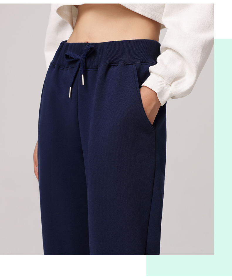 Fashion solid color cotton sweatpants H04-399