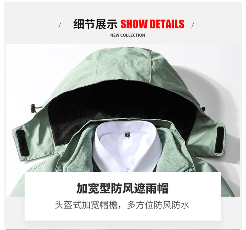 Thickened polar fleece liner three-in-one jacket for men KN1-1203