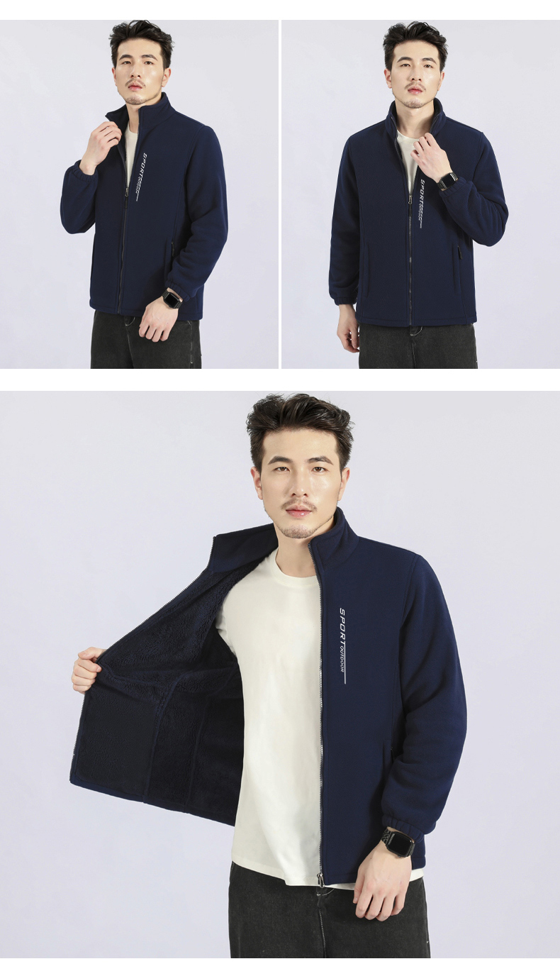 Thickened fleece lining for warmth, men KN1-9188