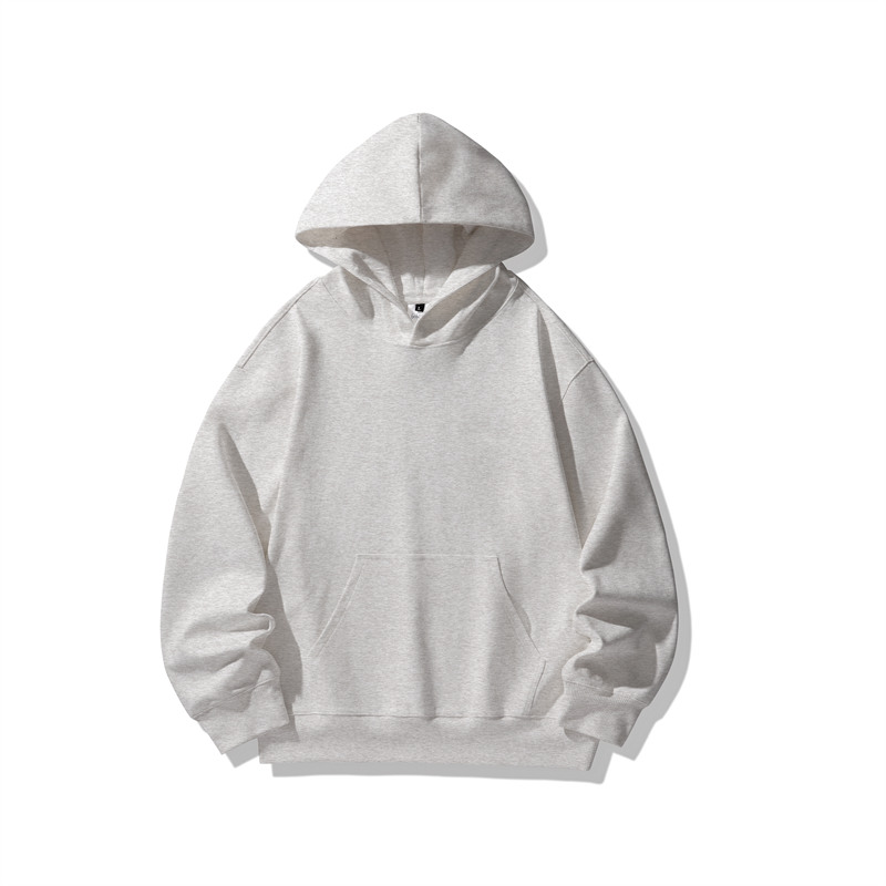 350g twill jacquard double-sided large drop shoulder hooded sweatshirt GJ6-6066