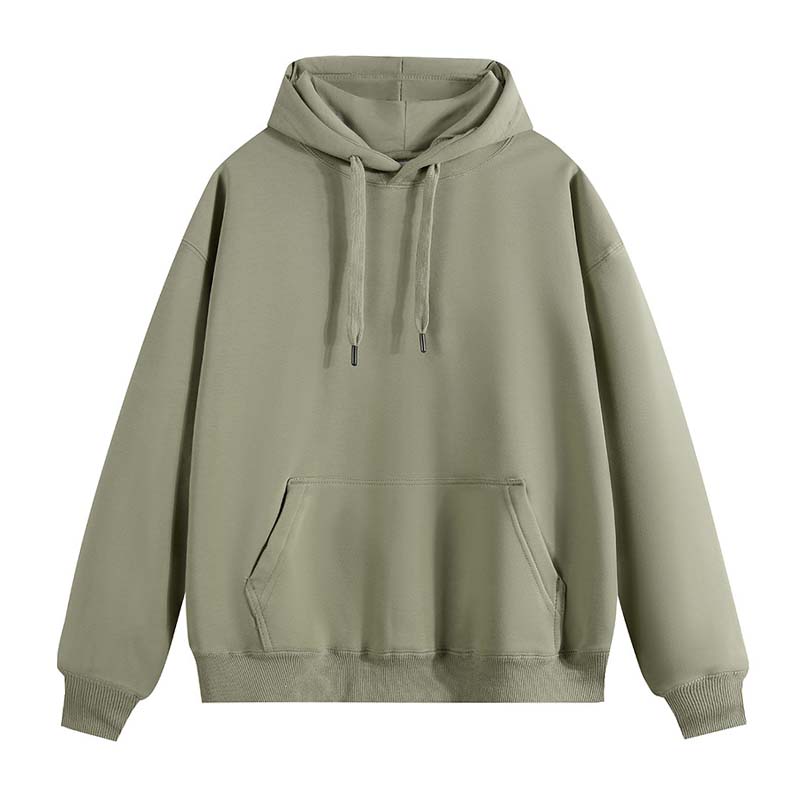 500g heavyweight pure cotton warm silver fox velvet drop shoulder hooded sweatshirt G21-U-X987