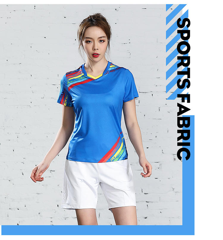 B120313 Table Tennis, Badminton and Tennis Sportswear Quick Dry Round Neck Top Sportswear Badminton Clothes