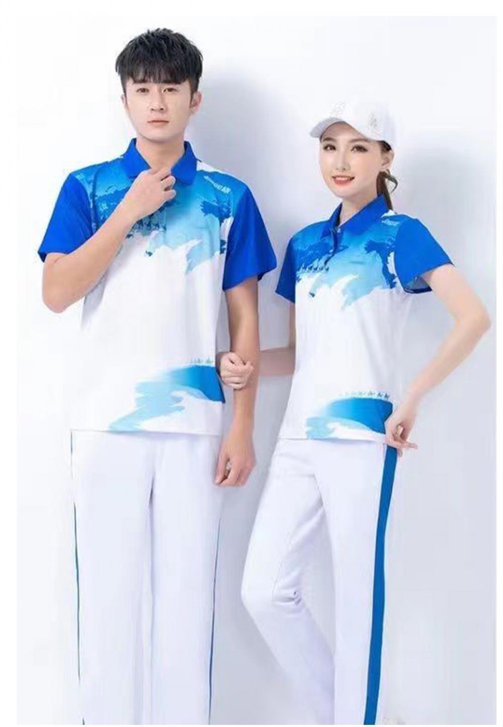 88098#88099# Quick-drying breathable style One Belt One Road style short-sleeved T-shirt short-sleeved lapel