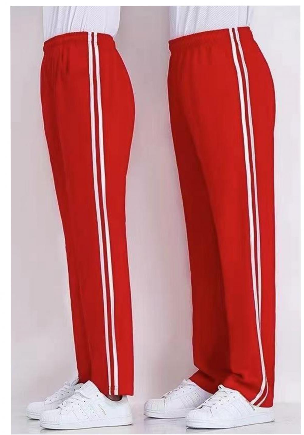 8067#8066# Spring and Autumn Trousers Double Stripe Pants