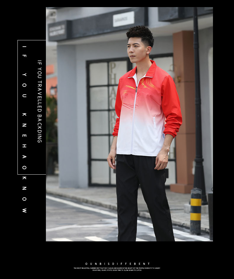 Casual sports fitness stand collar jacket for men 55-6013