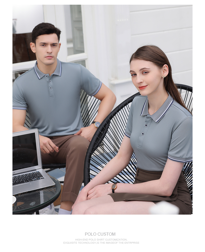 190g ice silk cotton lapel short-sleeved POLO shirt GT5-9166