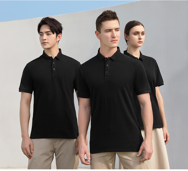 210g combed cotton lapel short-sleeved POLO shirt universal style I03-2990