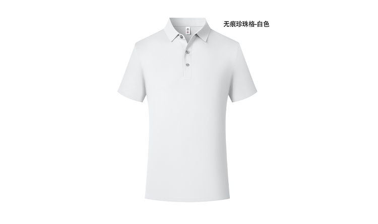 210g cool and soft warp knitted pearl check nylon short-sleeved lapel polo shirt GJ22-Z528