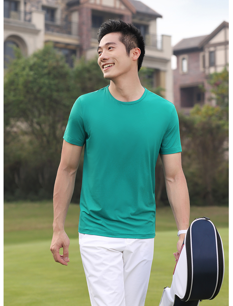 165g functional brocade cool touch short-sleeved round neck T-shirt GJ11-7660