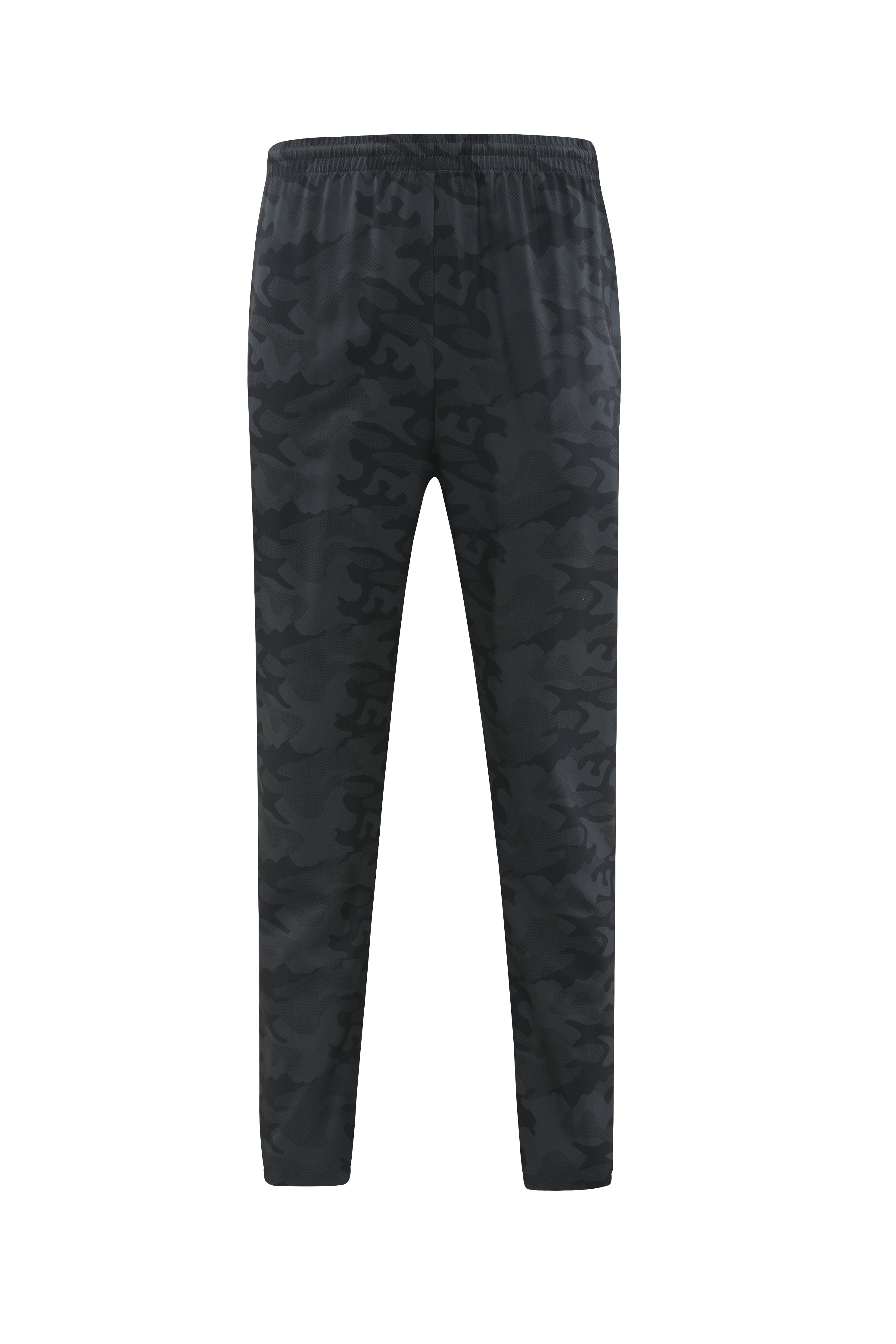 Refreshing four-way stretch fabric black camouflage casual trousers 110-291