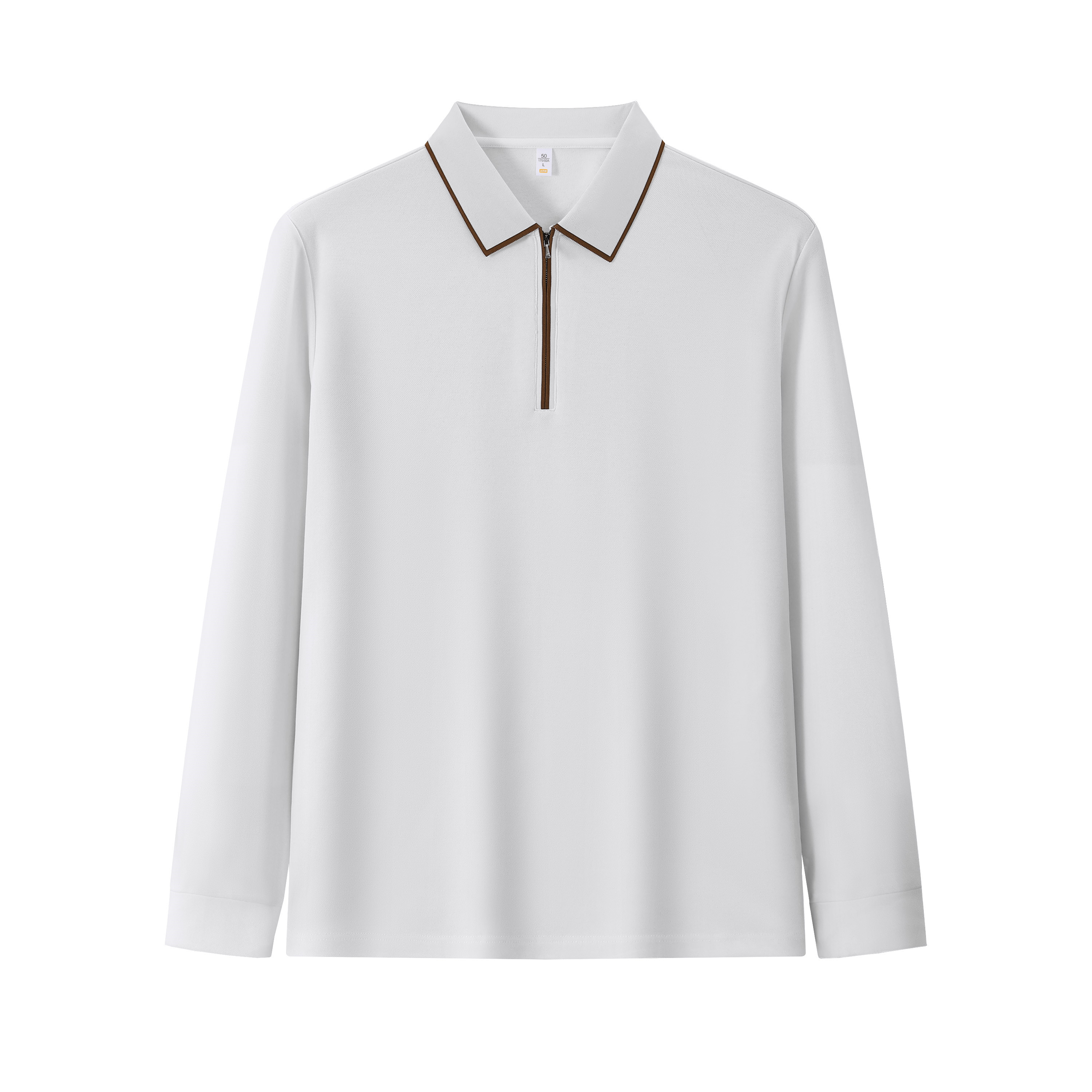 260g half-link lapel long-sleeved POLO shirt GJ32-52093