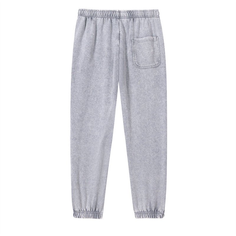 400g heavy washed distressed terry sweatpants GJ45-040K