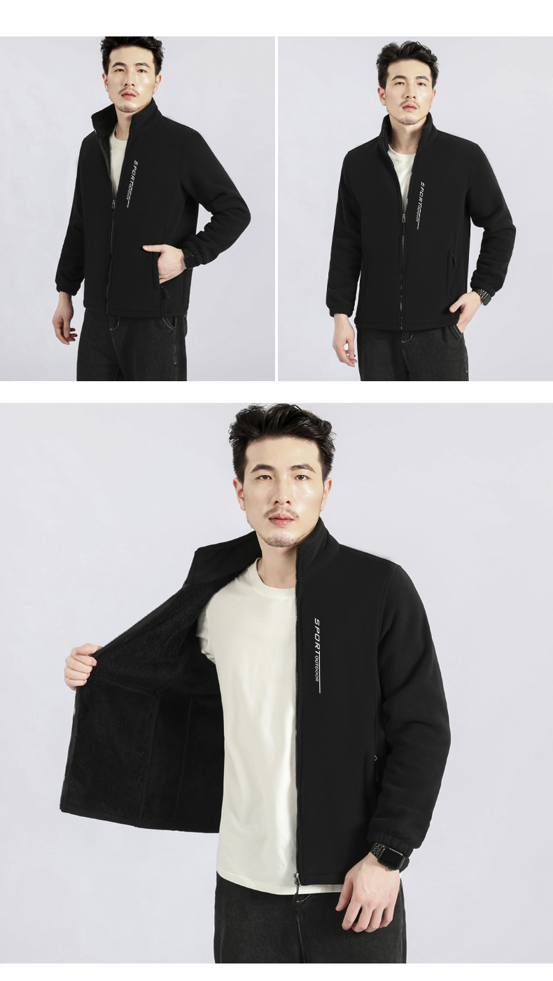 Thickened fleece lining for warmth, men KN1-9188