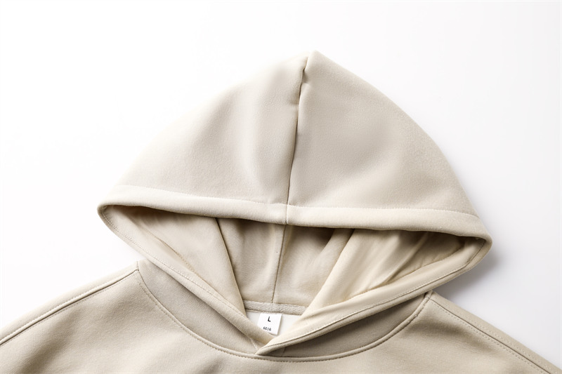 400g Chinese cotton super soft large drop shoulder hooded sweatshirt GJ6-6016