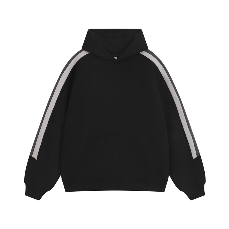 380g trendy personality spaced line hooded sweatshirt G21-U-XWY707