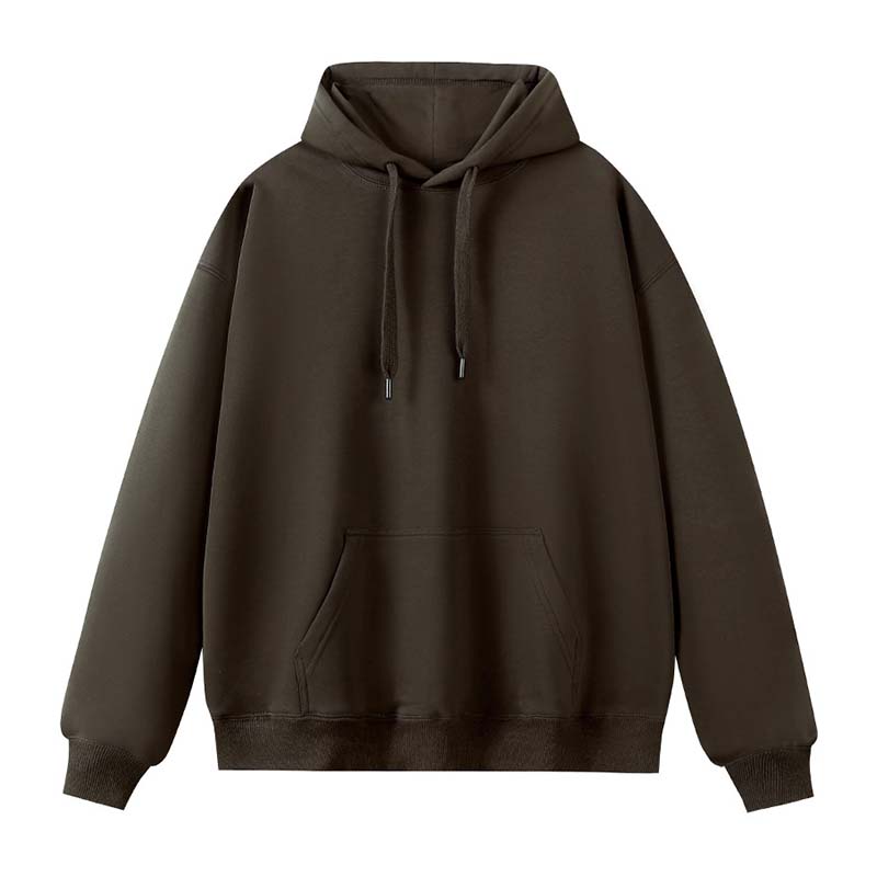 500g heavyweight pure cotton warm silver fox velvet drop shoulder hooded sweatshirt G21-U-X987