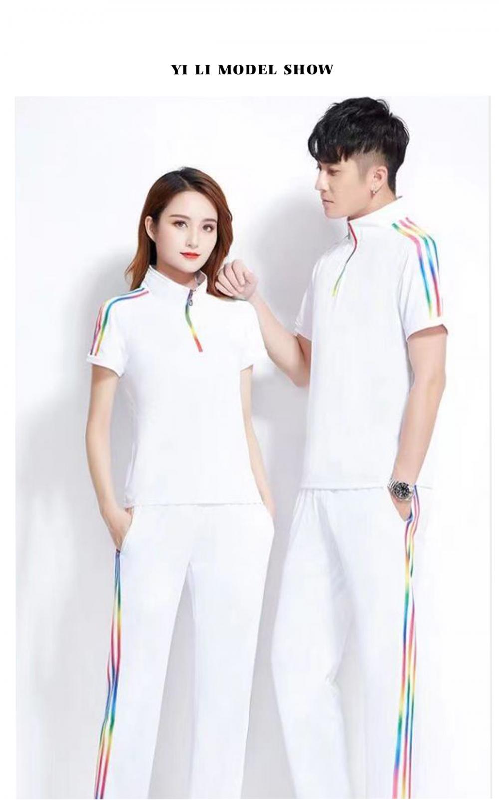 6016#6017# Quick-drying breathable style Colorful short-sleeved T-shirt Short-sleeved lapel