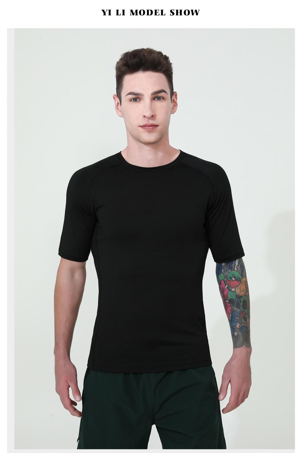 16829# Sports Fitness T-shirt Short Sleeve Round Neck