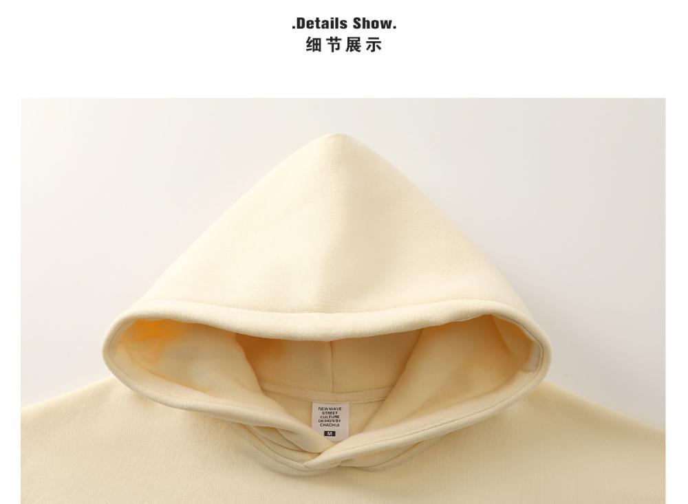 D34# Heat storage, warmth, comfort and cold-resistant flame fleece hooded sweatshirt