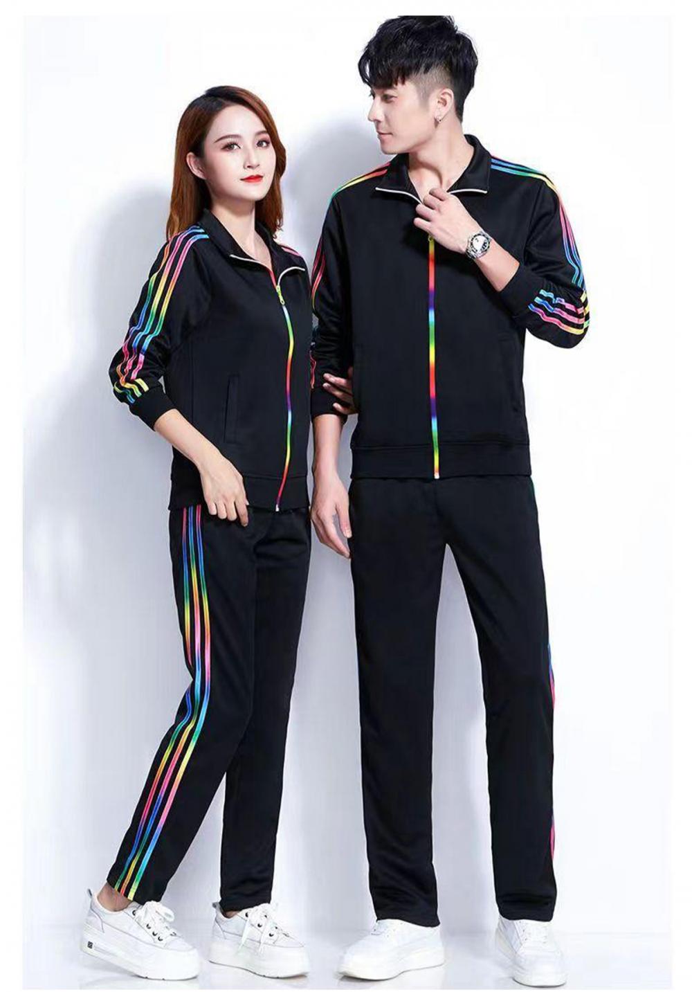 6017#6016# Breathable quick-drying style three-color stripe jacket long-sleeved jacket