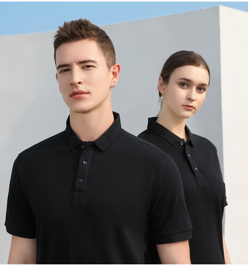 210g combed cotton lapel short-sleeved POLO shirt universal style I03-2990