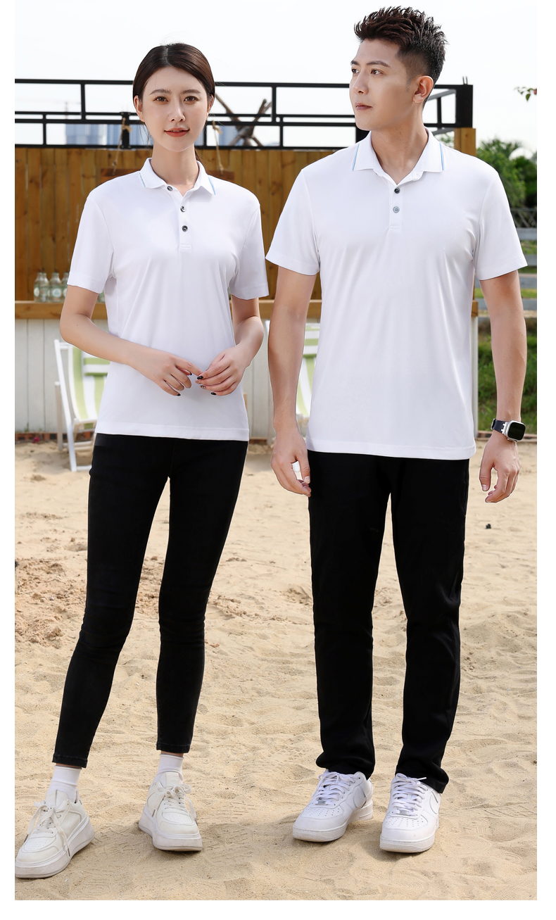 200g nylon two-level collar lapel short-sleeved POLO shirt D24-9921