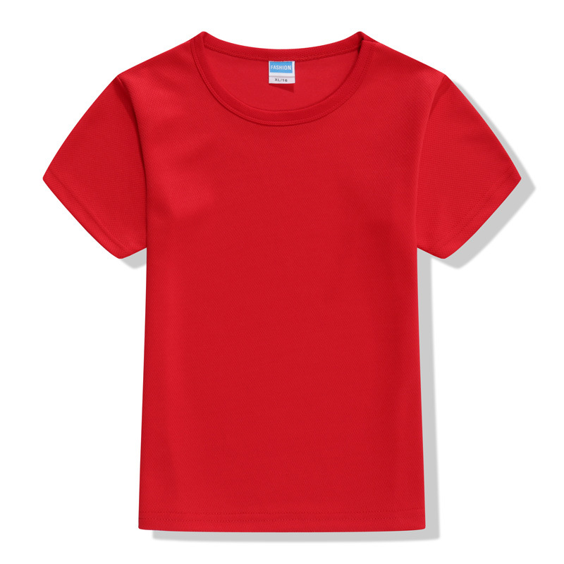 Breathable children quick-drying round neck short-sleeved shirt w04-8888