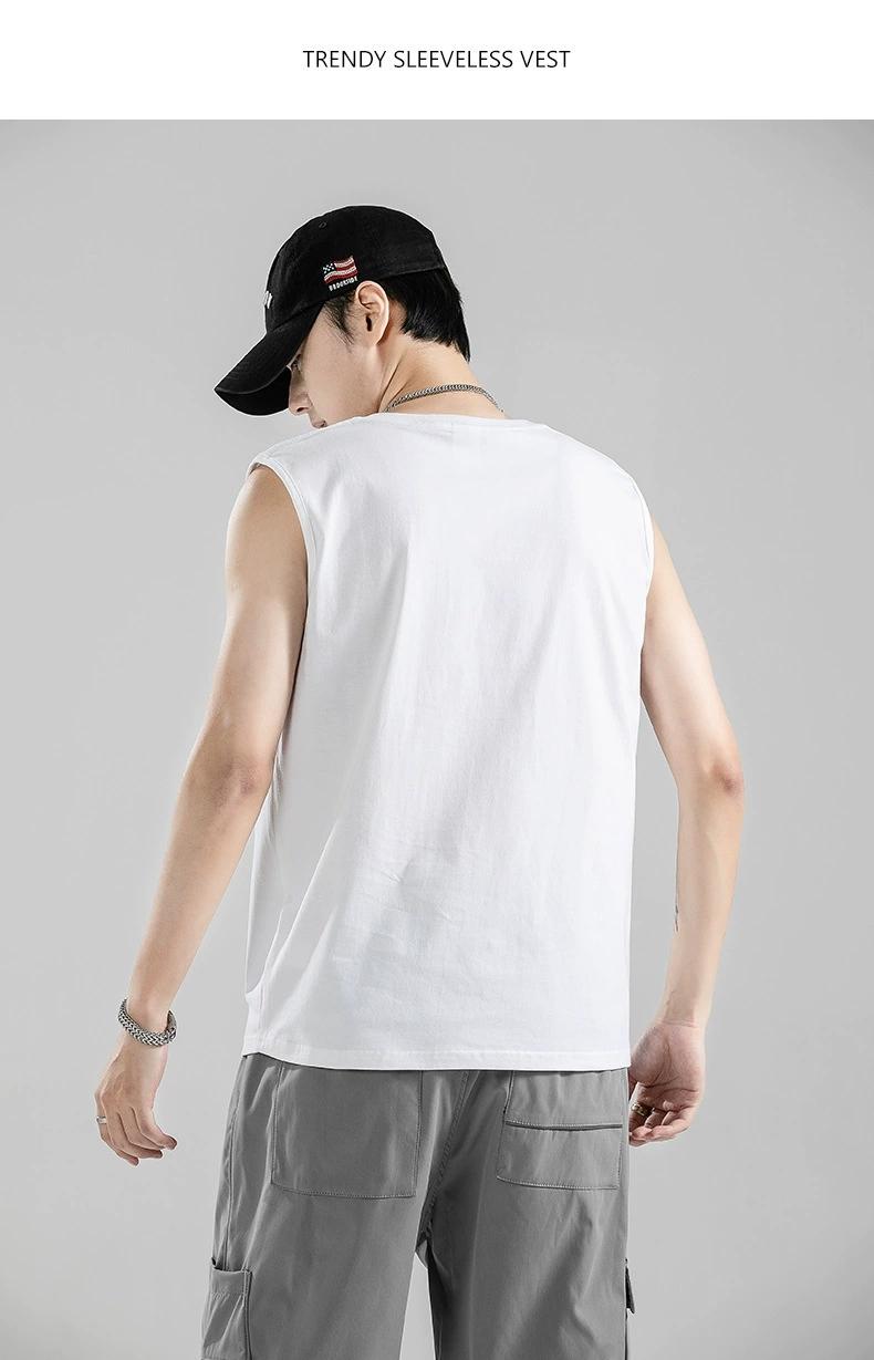 230g20 combed compact siro cotton sleeveless vest G21-03D