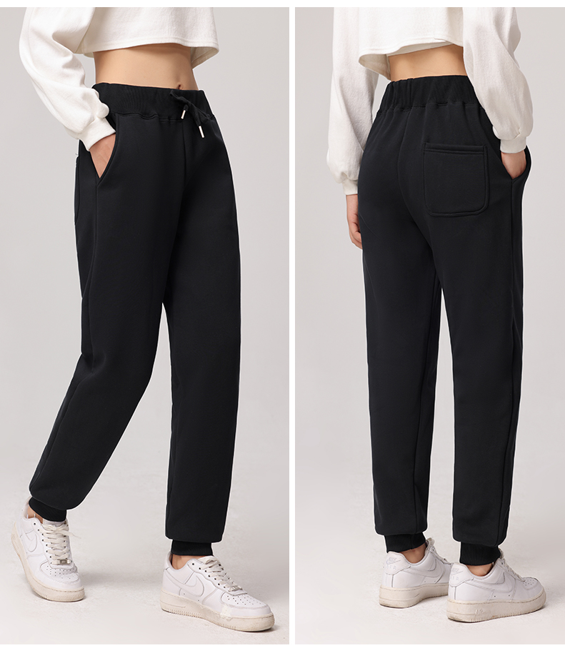 Fashion solid color cotton sweatpants H04-399