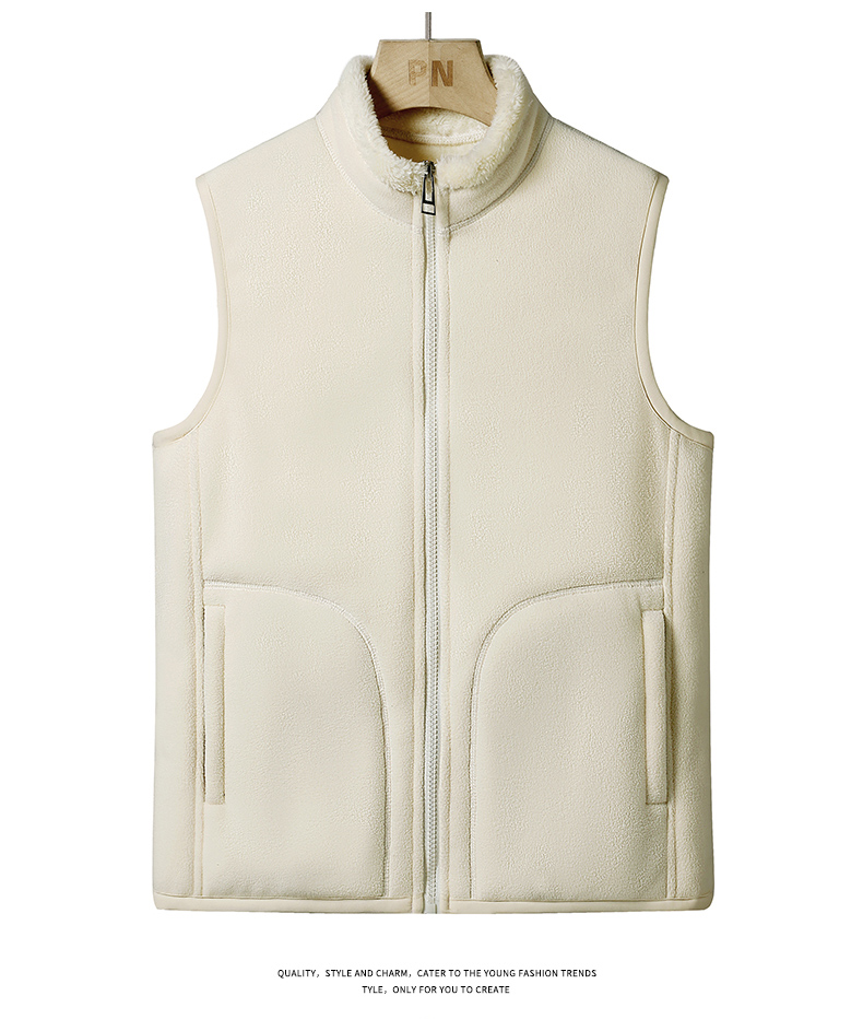 Couple polar fleece solid color vest men KN1-2306