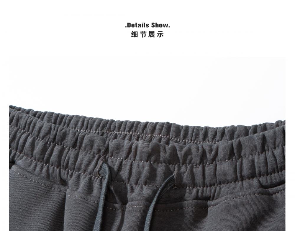 E17#320g pure cotton double-sided drawstring sweatpants pants trousers