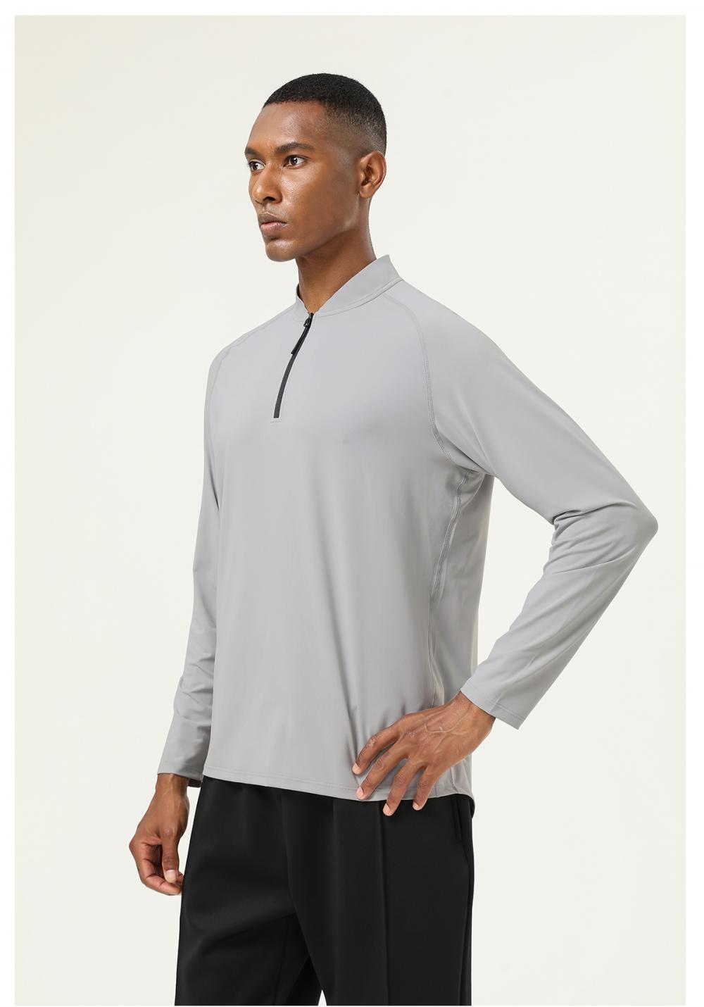 16849# Half-open chest long-sleeved T-shirt