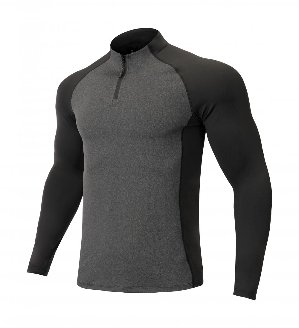 AL16821# Men knitted long-sleeved half-zip T-shirt long-sleeved stand-up collar for Men