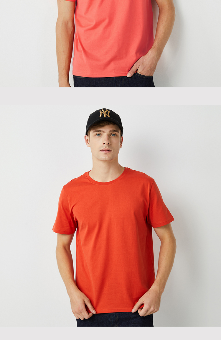 High-end Xinjiang pure cotton round neck short-sleeved T-shirt general style C05-5900