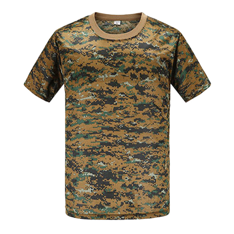 Camouflage sports casual round neck short sleeve T-shirt universal style H24-010