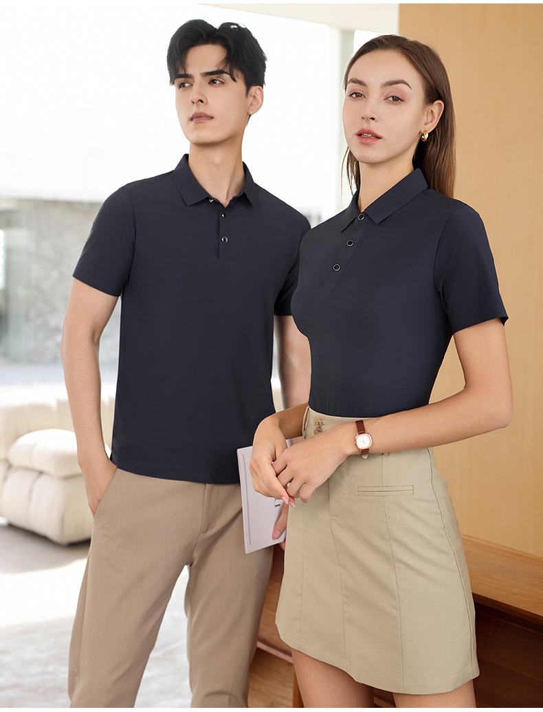 180g Ruidun series dynamic beaded seamless business lapel short-sleeved POLO shirt GT3-99188