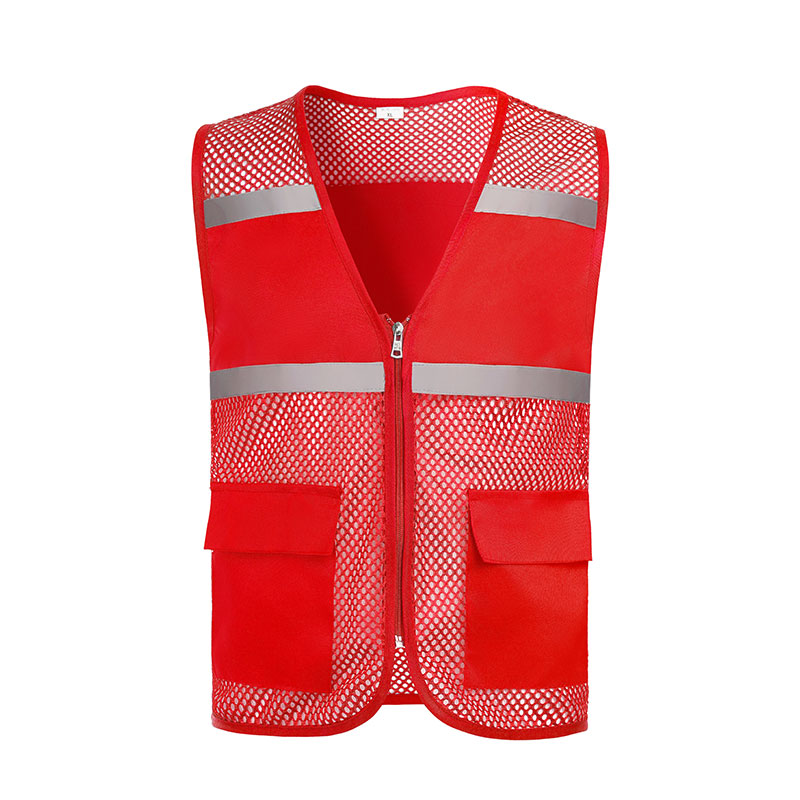 Two pockets fishing net reflective vest GJ57-8009