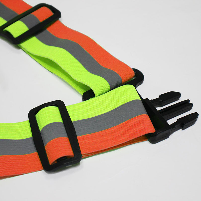 Cycling protective straps elastic night running elastic safety reflective vest H26-MAM-035