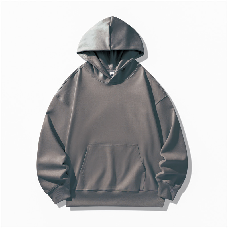 350g twill jacquard double-sided large drop shoulder hooded sweatshirt GJ6-6066