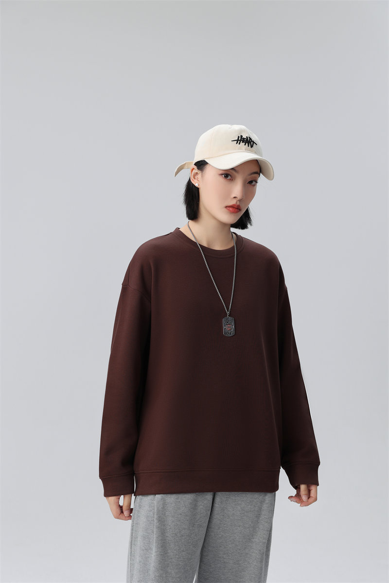 330g high quality combed cotton drop shoulder round neck sweatshirt G21-U-5166