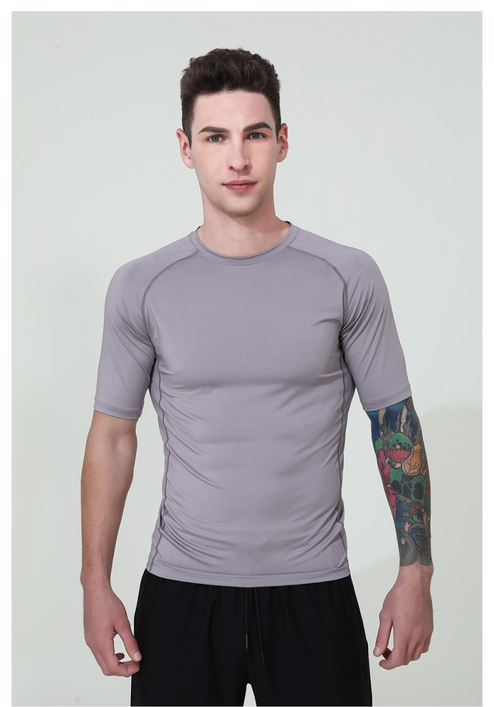 16829# Sports Fitness T-shirt Short Sleeve Round Neck