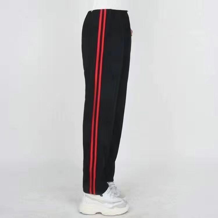 Black with double red stripes/Men