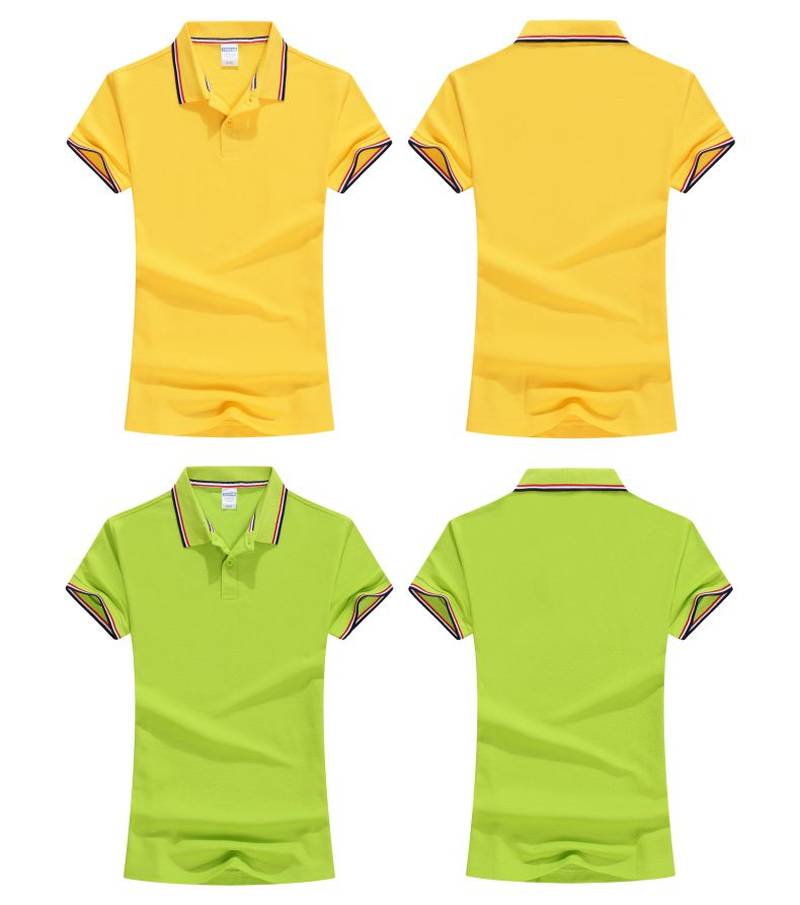 4012#-200g CVC color lapel Polo short sleeve lapel