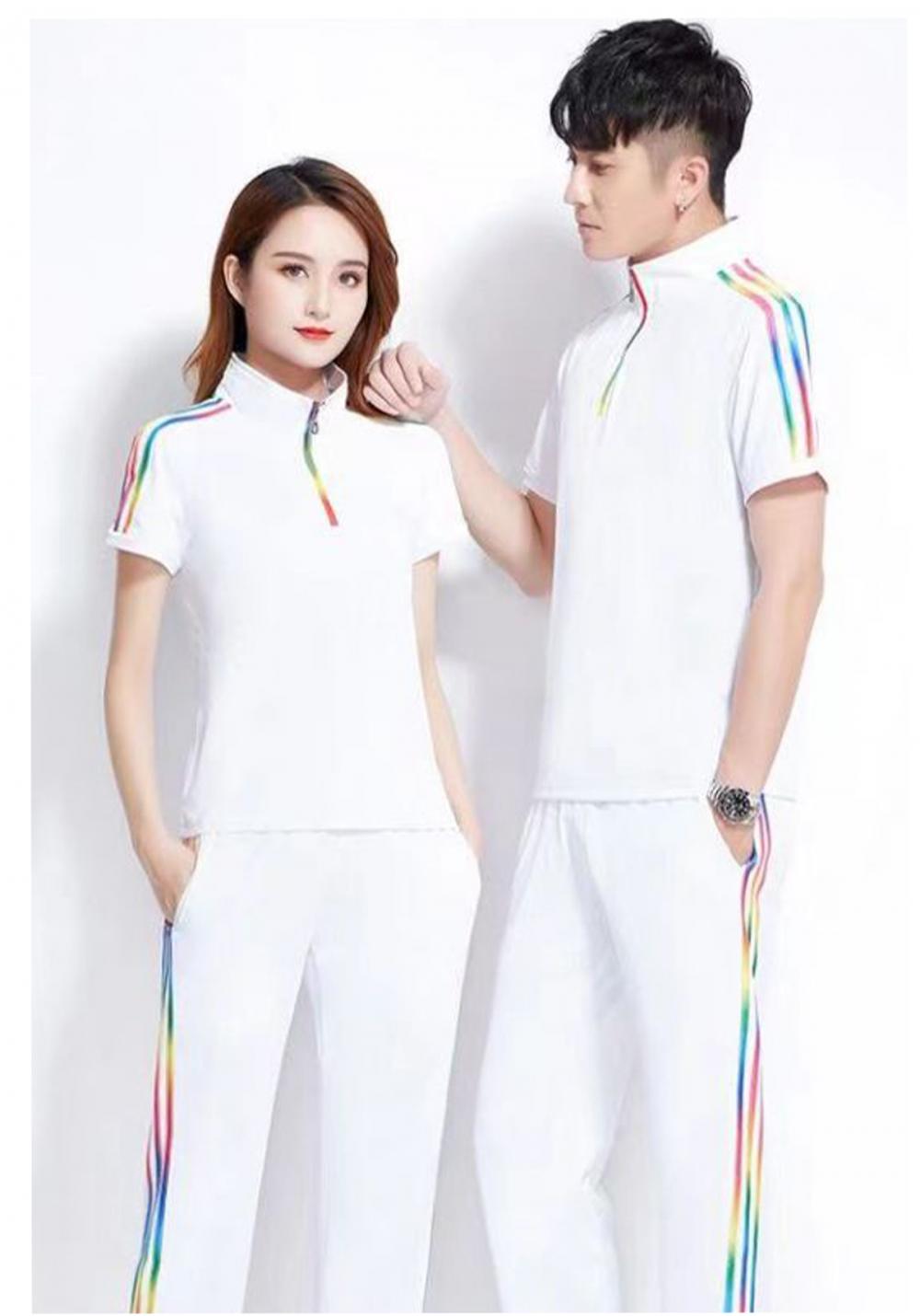 6016#6017# Quick-drying breathable style Colorful short-sleeved T-shirt Short-sleeved lapel